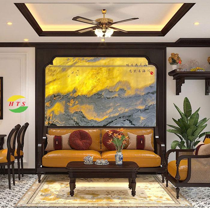 tranh đá sơn thủy đèn